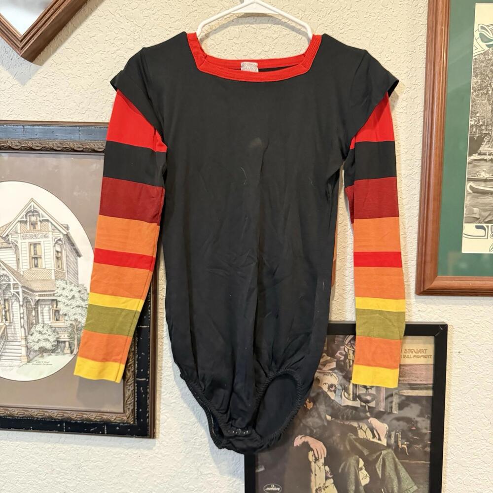 Vintage 70s/80s RARE Danskin Colorful Workout Leotard‎ Size Women’s Medium